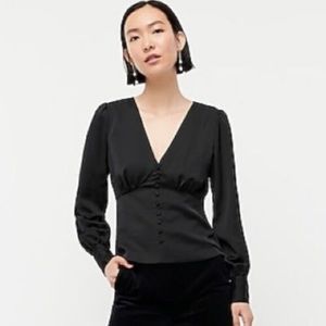 Black J.Crew Silk Blouse